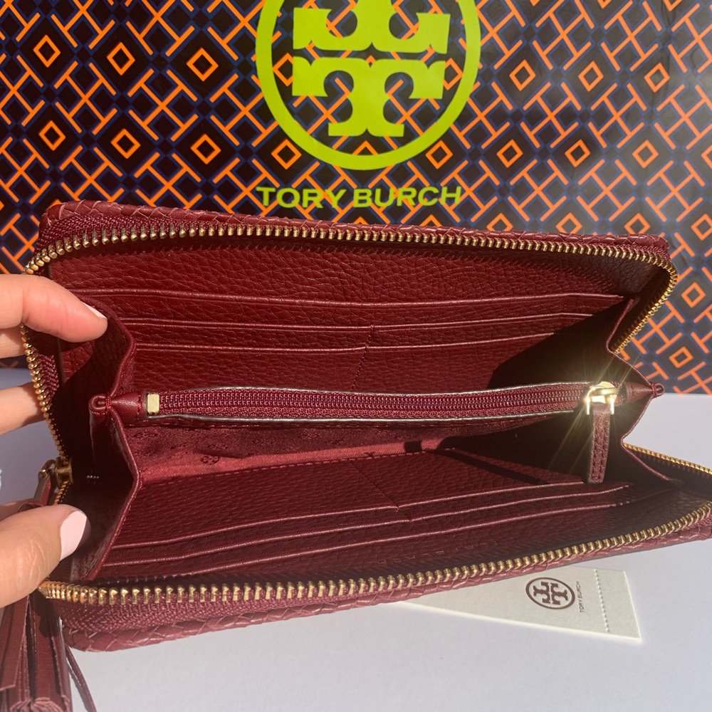 Tory Burch Taylor Zip Continental Leather Wallet - Picture 6 of 8